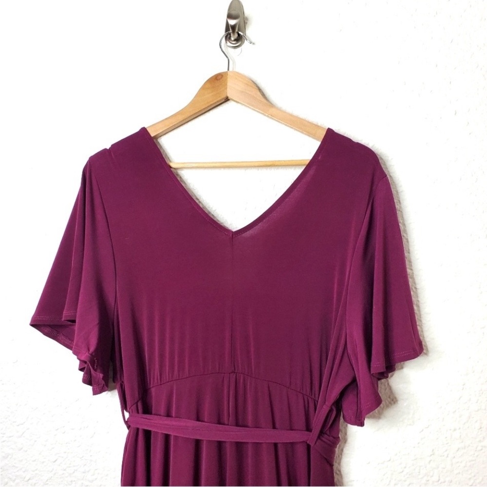 Torrid Berry Jersey Knit Faux Wrap Dress NWOT - Picture 4 of 8